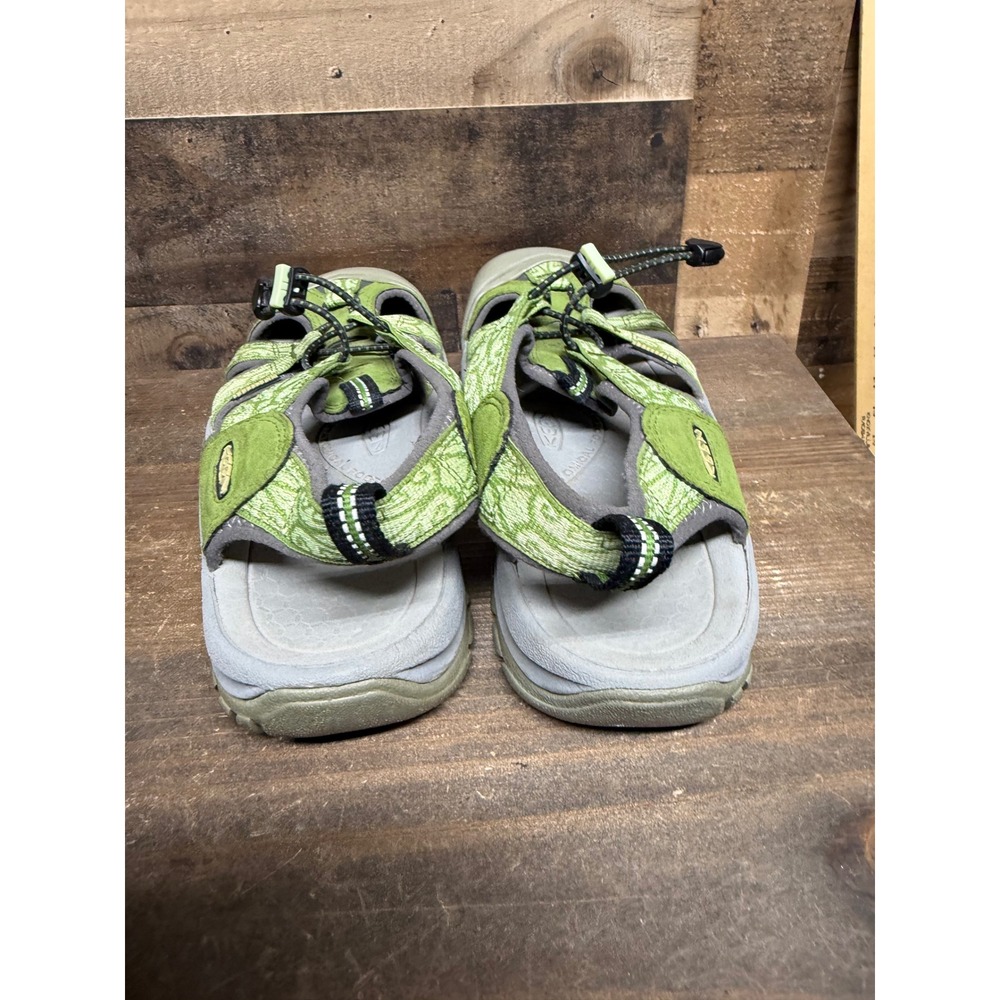 Keen Whisper Green Waterproof Hiking Sandals Womens Bungee Lace Trail Shoes 8.5 - Picture 3 of 8